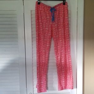 Jane & Bleeker coral print Lounge / Sleepwear Pant